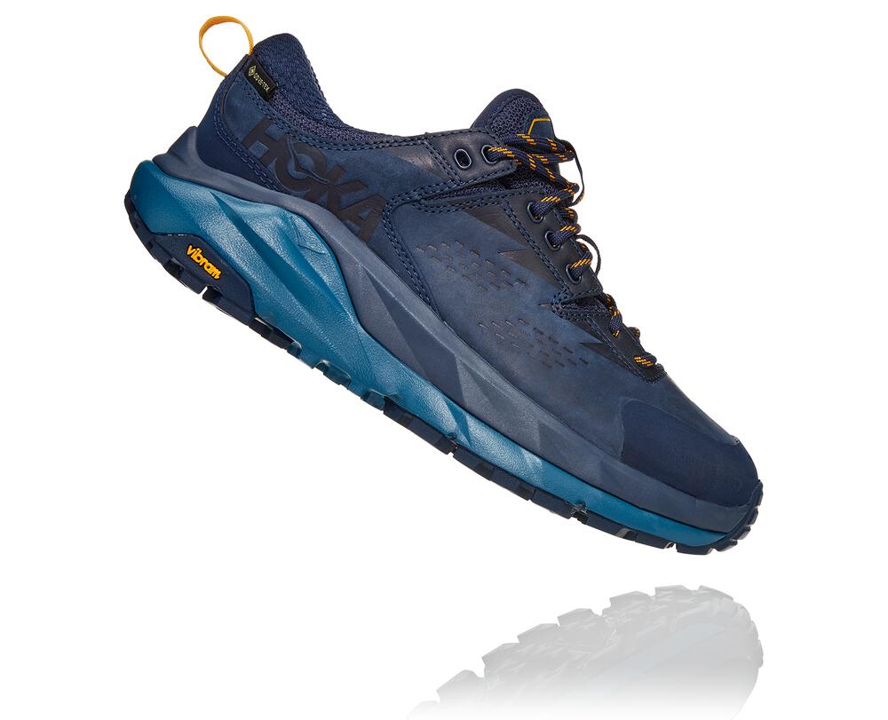 Hoka One One Kaha Low Gore-tex Ženske Pohodniški Čevlji Črna / Modra SI-639047Z